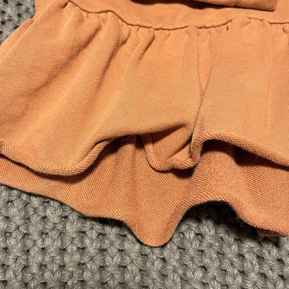 Orange Ruffle Hem Peplum top - Picture 2 of 4